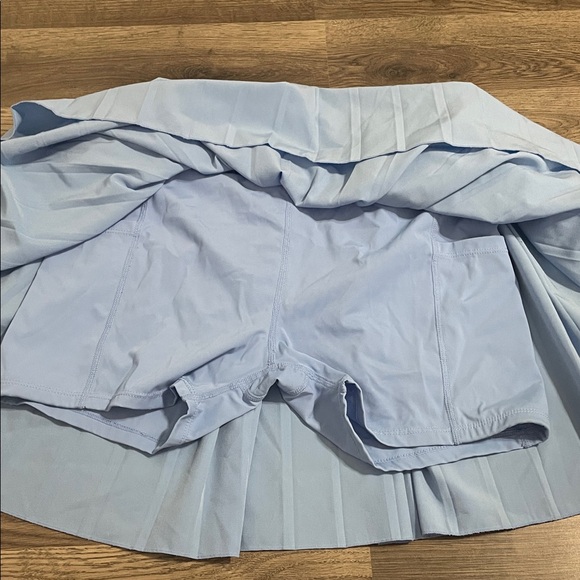 Light Blue Pleated Women's Skirt - Picture 2 of 2